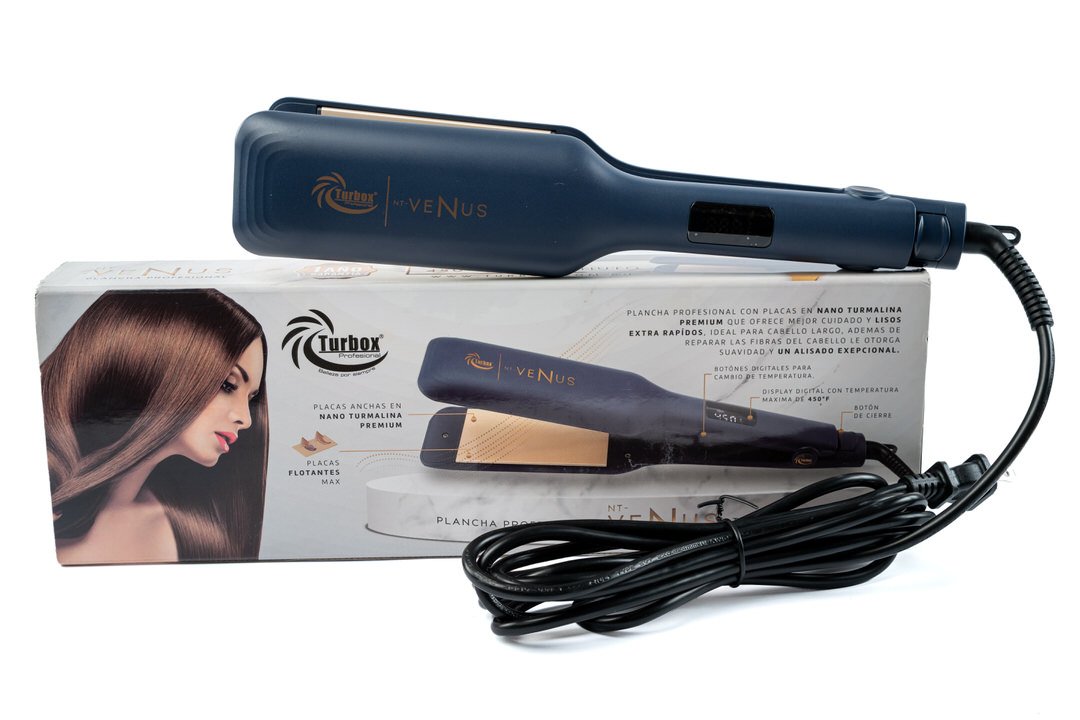 Plancha turbox nt venus profesional azul original - Vista 4